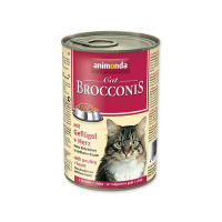کنسرو گربه بروکنیز آنیموندا حاوی گوشت پرندگان و دل مخصوص گربه، 400 گرمی
