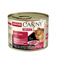 کنسرو گربه کارنی آنیموندا پته حاوی گوشت گاو و دل مخصوص گربه بالغ 200 گرمی