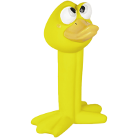 اسباب بازی لاتکس صدادار نوبی طرح اردک پا بلند، رنگ زرد، 16 سانتی متر