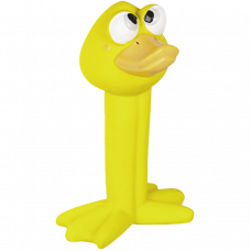 اسباب بازی لاتکس صدادار نوبی طرح اردک پا بلند، رنگ زرد، 16 سانتی متر