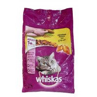 غذای خشک همراه تشویقی مغزدار گربه ویسکاس با طعم مرغ